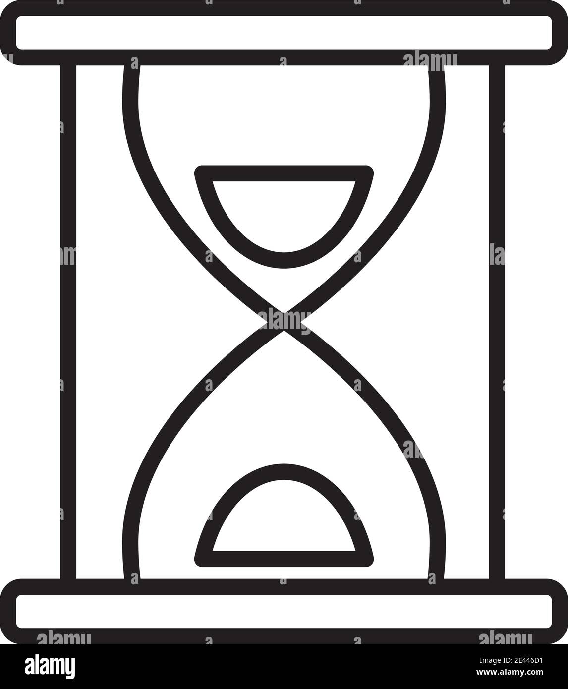 time hourglass sand line style vector illustration design Stock Vector ...