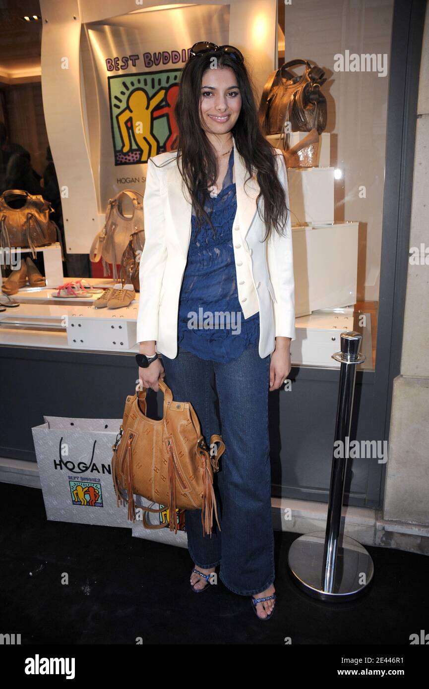 Gabriella Wright arriving at Hogan Charity Cocktail for Benefit Association Best Buddies, at the Hogan store in Paris, France on April 23, 2009. Photo by ABACAPRESS.COM Stock Photo