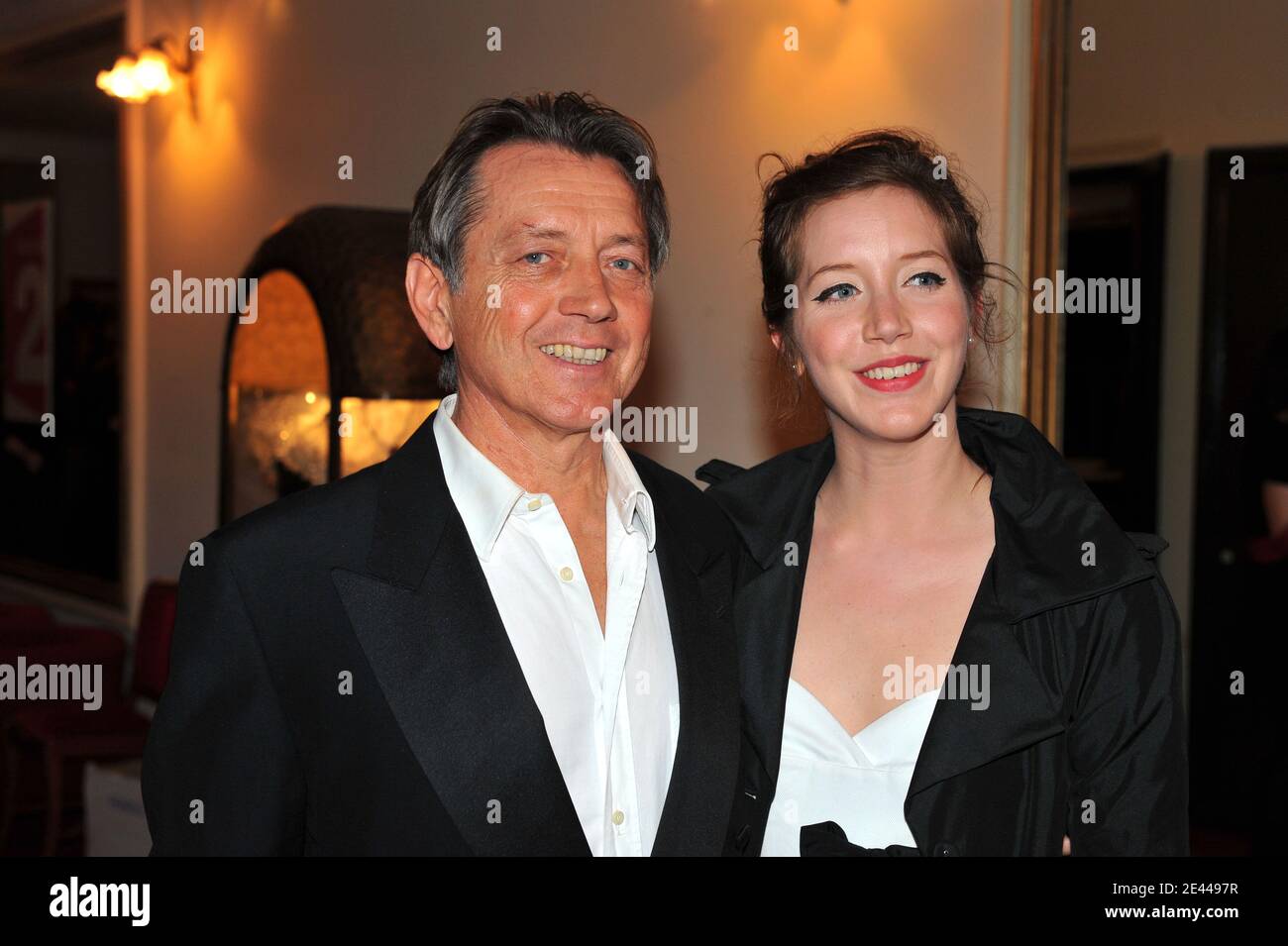 Bernard Giraudeau and his daughter Sara Giraudeau attend the 23rd Molieres ceremony at the Paris Theater in Paris, France on April 26, 2009. Photo by Gouhier-Nebinger/ABACAPRESS.COM Stock Photo