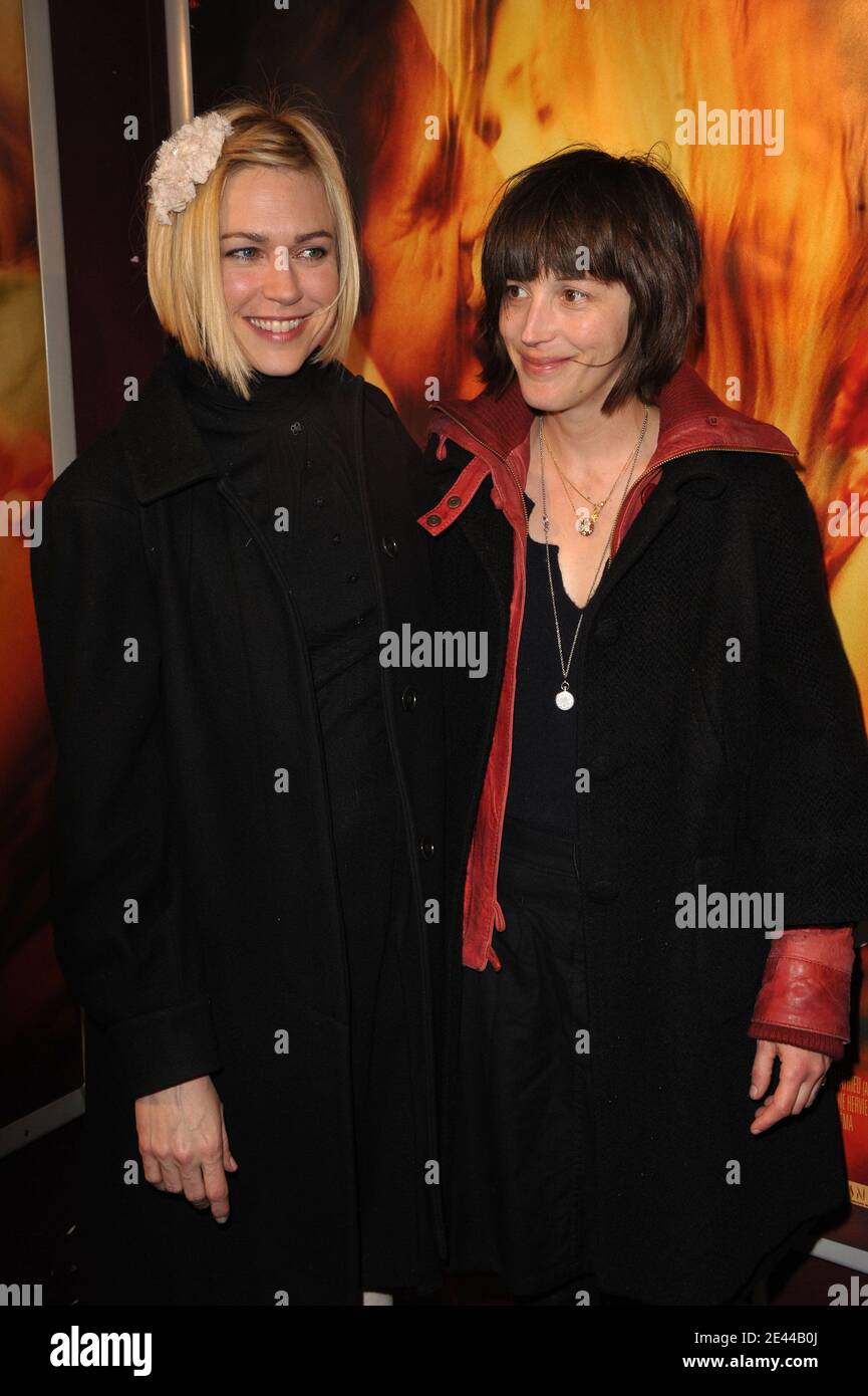 Cast members Marie-Josee Croze (L) and Florence Loiret Caille arriving ...