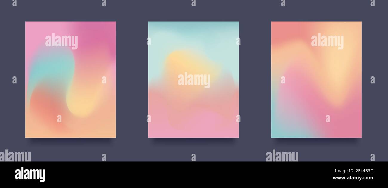 Fluid Gradient abstract Background. Vector Patterns Set. Vector illustration Stock Vector