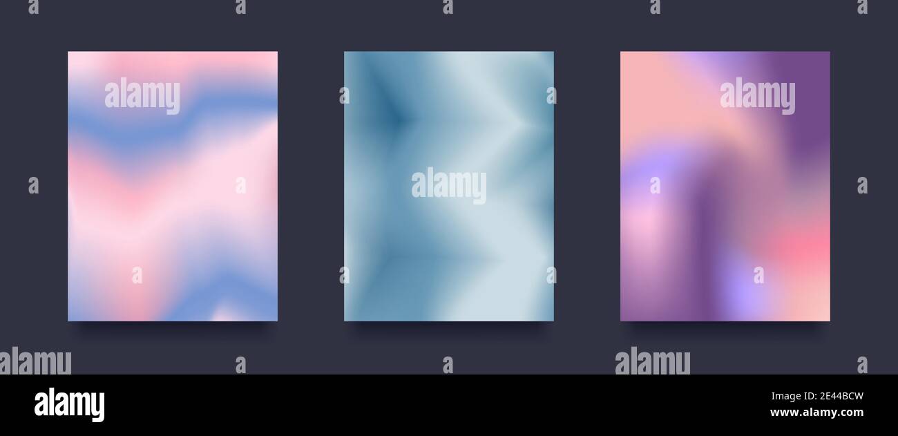 Tiedye Abstract Backgrounds Set. Gradient Shape Patterns . Vector