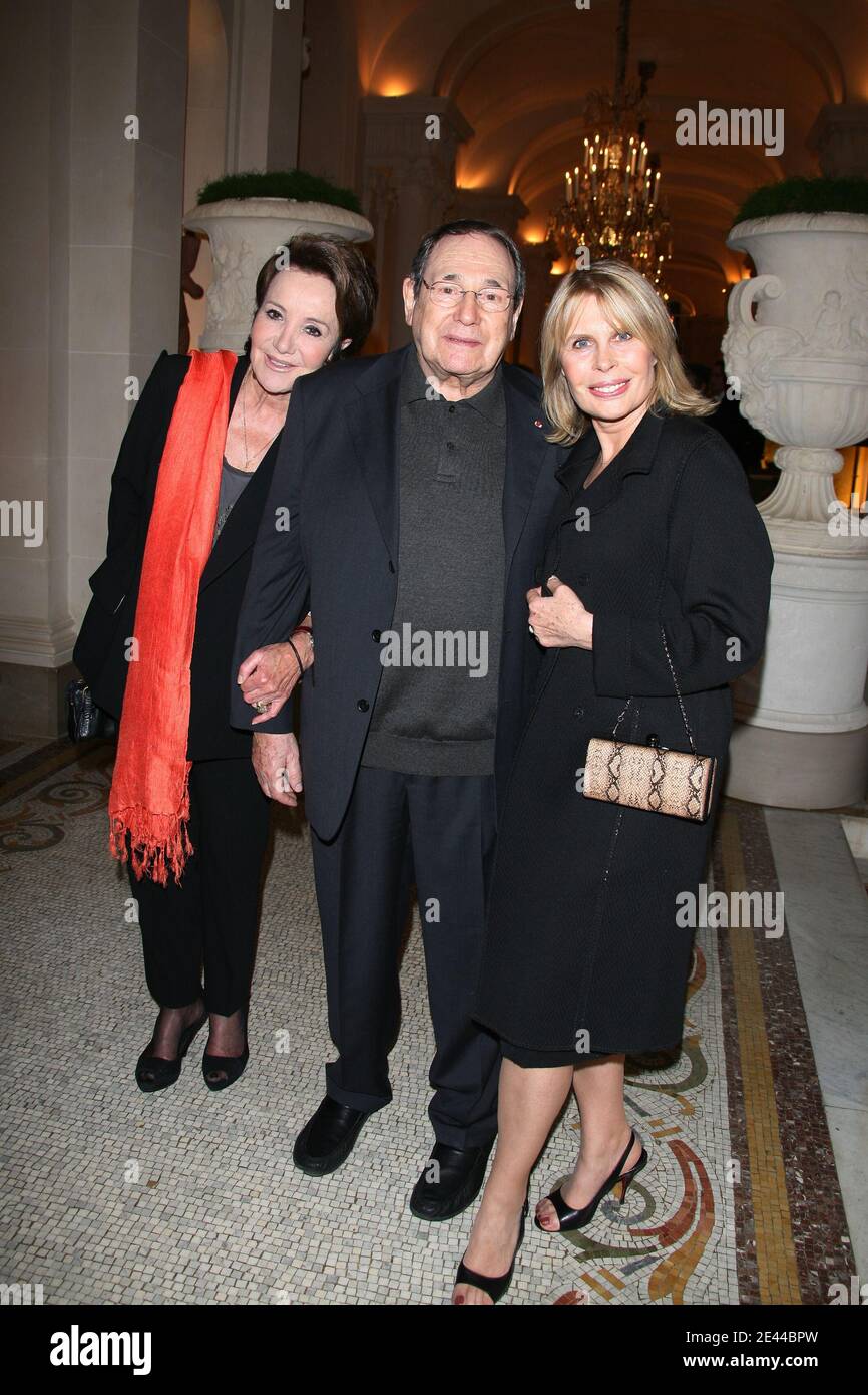 (L-R) Yaguel Didier, Robert Hossein and Candice Patou at the 9th Annual 'Prix Cine Roman Carte Noire' ceremony held at the Plaza Athenee hotel in Paris, France on April 27, 2009. Photo by Denis Guignebourg/ABACAPRESS.COM Stock Photo