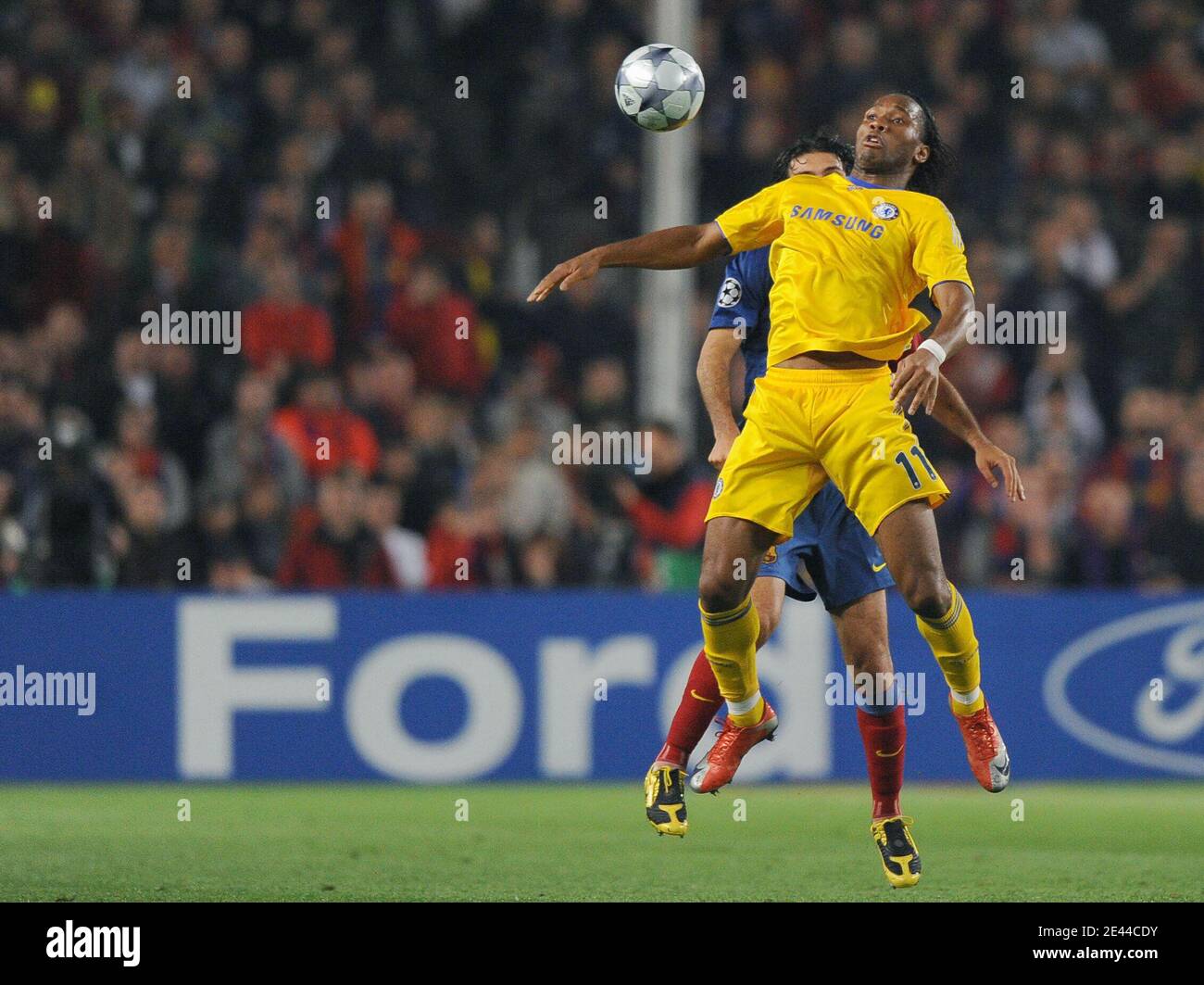 Chelsea S Didier Drogba During The Uefa Champions League Semi Final First Leg Barcelona Vs Chelsea At The Nou Camp Stadium In Barcelona Spain On April 28 09 The Match Ended In A Chelsea S Didier Drogba During The Uefa Champions League Semi Final First Leg Barcelona Vs Chelsea At The Nou Camp Stadium In Barcelona Spain On April 28 09 The Match Ended In A