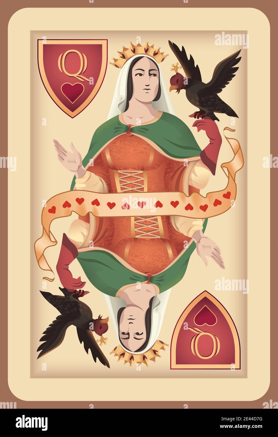 Queen of hearts playing card hires stock photography and images Alamy