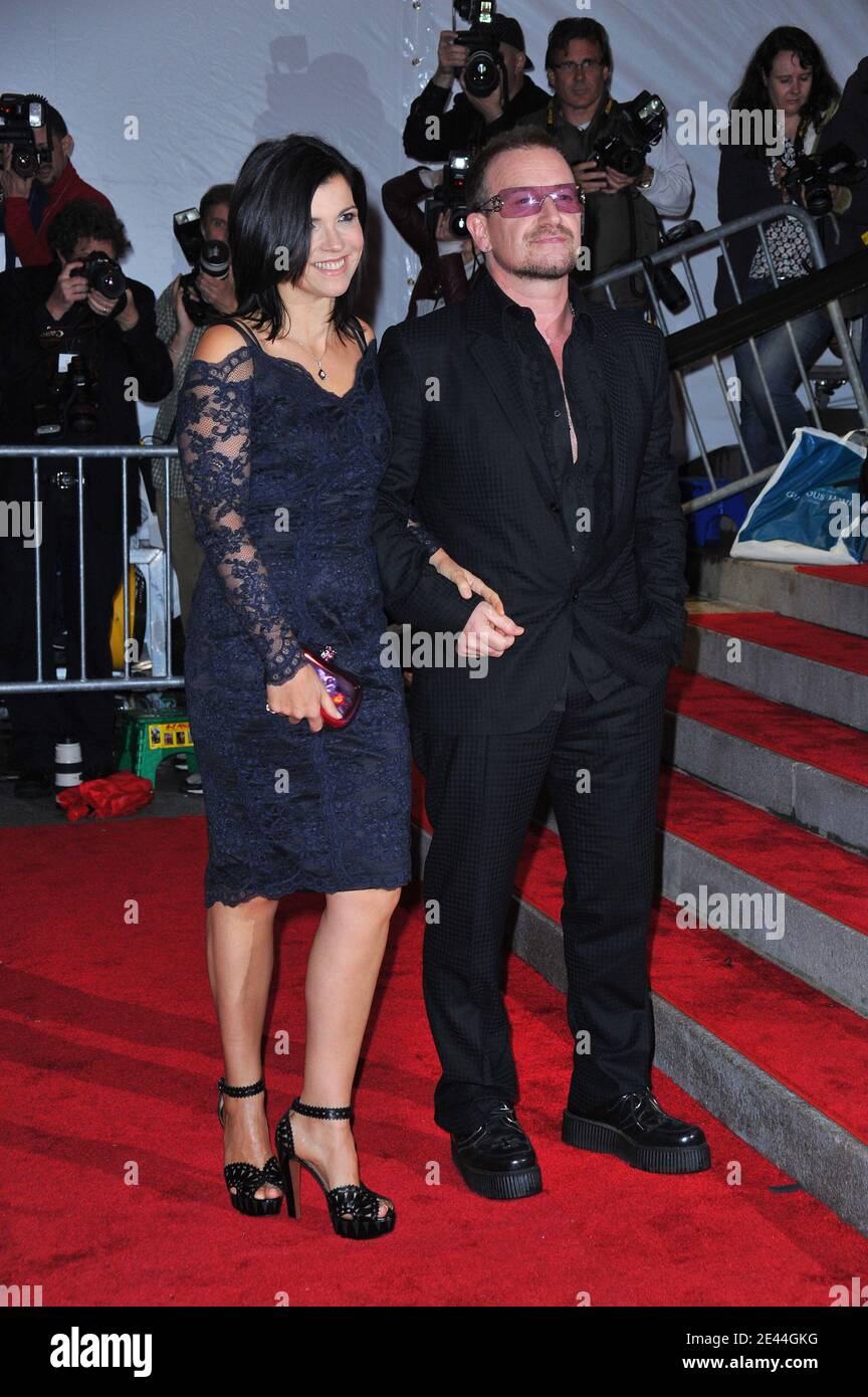 Bono and wife Ali Hewson arriving at the Costume Institute Gala, held at the Metropolitan Museum of Art in New York City, NY, USA on May 4, 2009. Photo by Gregorio Binuya/ABACAPRESS.COM Stock Photo