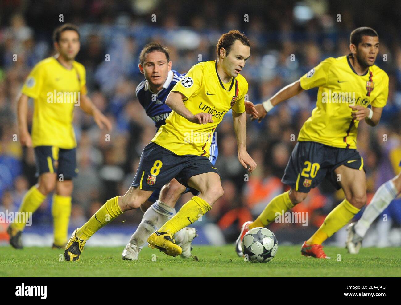 Barcelona S Andres Iniesta And Chelsea S Frank Lampard Battle For The Ball During The Uefa Champions League Soccer Match Semi Final Second Leg Chelsea Vs Barcelona At The Stamford Bridge Stadium In London Barcelona S Andres Iniesta And Chelsea S Frank Lampard Battle For The Ball During The Uefa Champions League Soccer Match Semi Final Second Leg Chelsea Vs Barcelona At The Stamford Bridge Stadium In London
