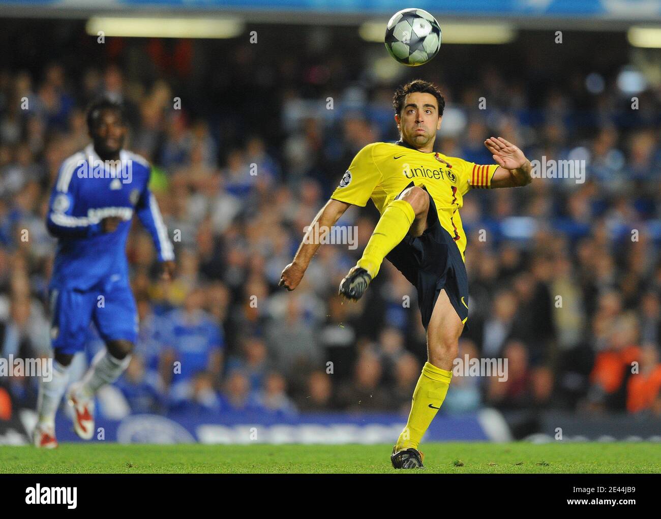 Chelsea S Xavi During The Uefa Champions League Soccer Match Semi Final Second Leg Chelsea Vs Barcelona At The Stamford Bridge Stadium In London Uk On May 6 09 The Match Ended In Chelsea S Xavi During The Uefa Champions League Soccer Match Semi Final Second Leg Chelsea Vs Barcelona At The Stamford Bridge Stadium In London Uk On May 6 09 The Match Ended In