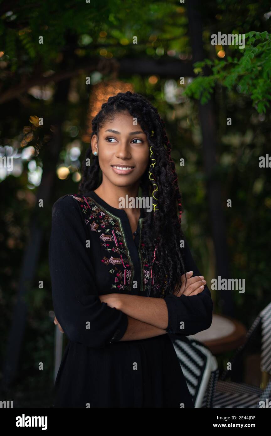 Portrait dreads young woman in hi-res stock photography and images - Alamy