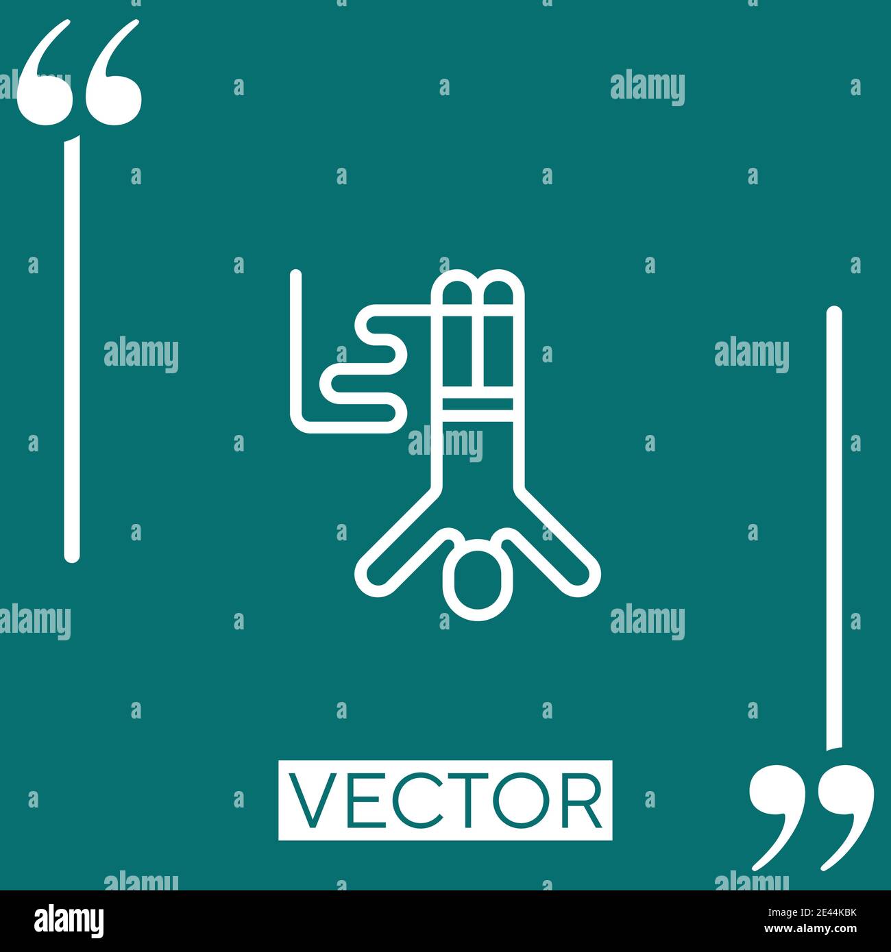 bungee jumping vector icon Linear icon. Editable stroke line Stock Vector