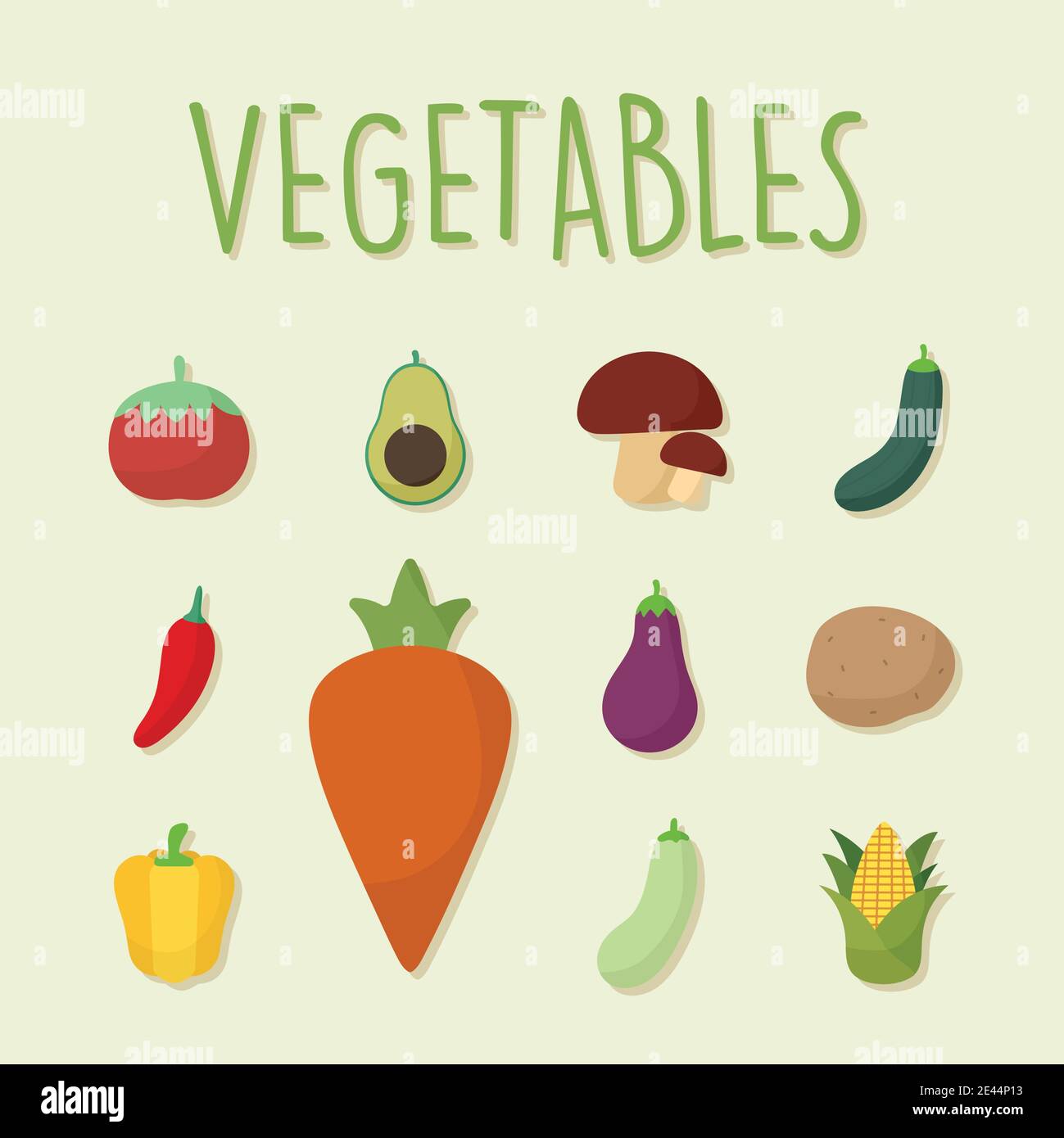 Bundle food vegetables icons hi-res stock photography and images - Alamy