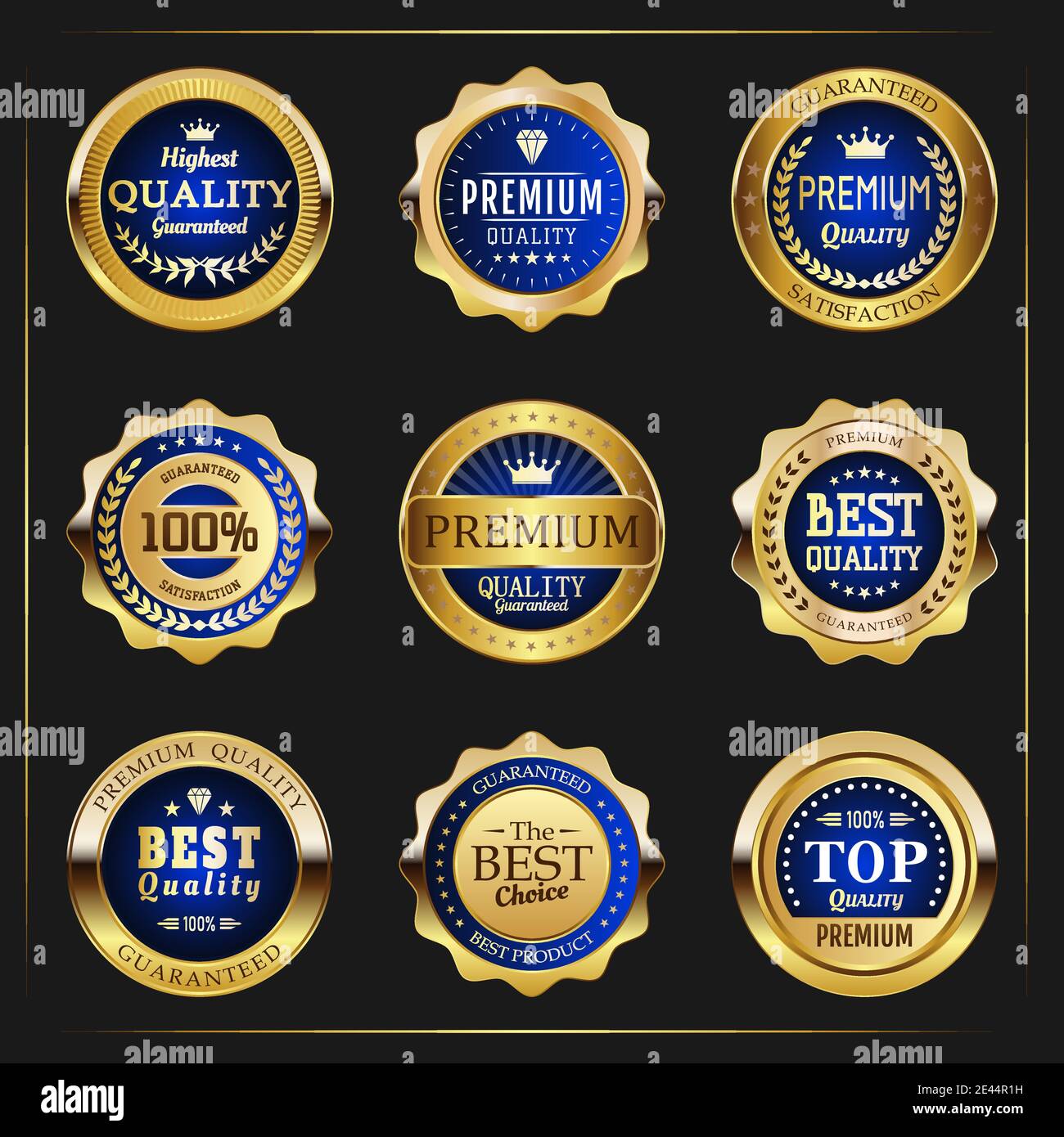 Collection of black top quality badges Stock Vector Image & Art Alamy