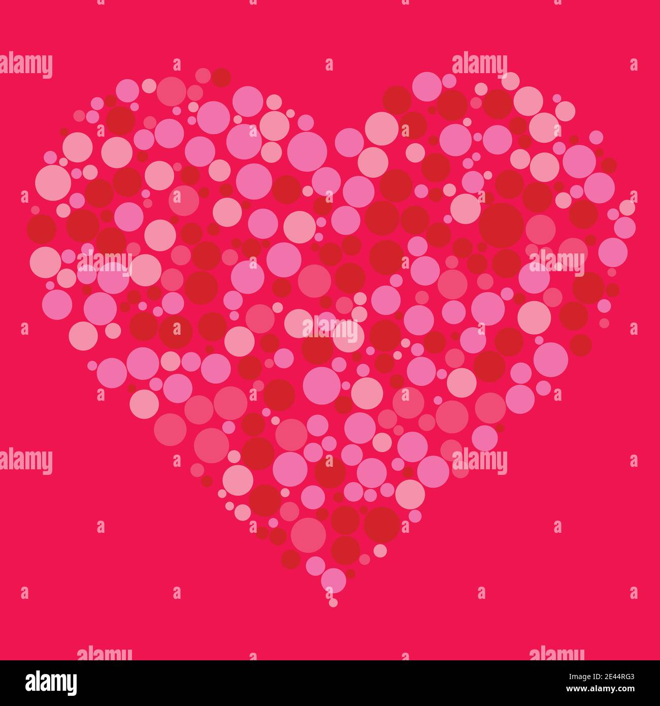 Love is blind. Conceptual vector illustration with heart shape made of dots. Stock Vector