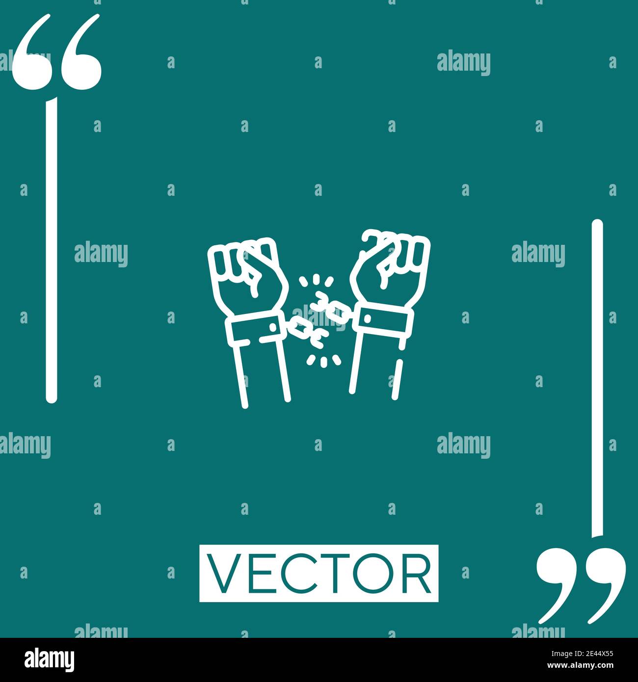 no racism vector icon Linear icon. Editable stroke line Stock Vector