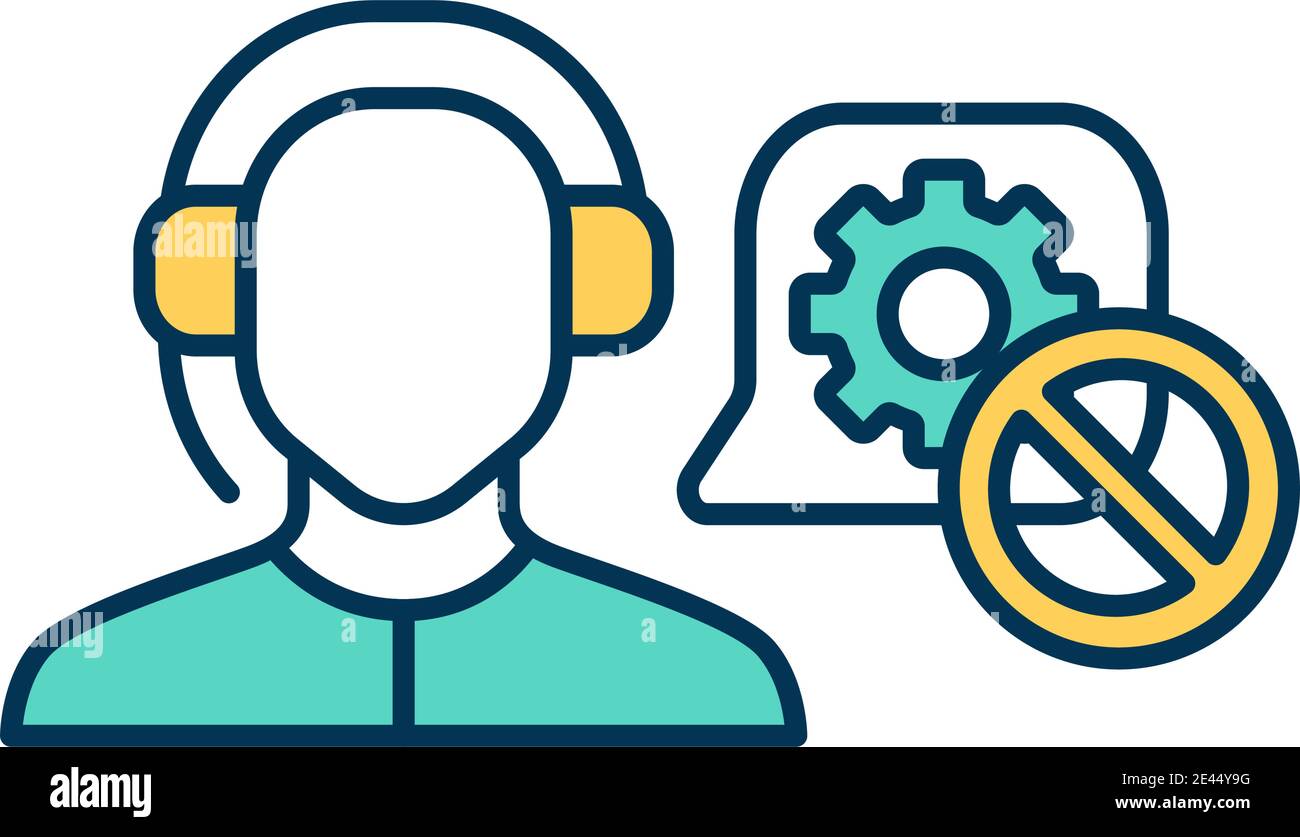 IT customer service RGB color icon Stock Vector