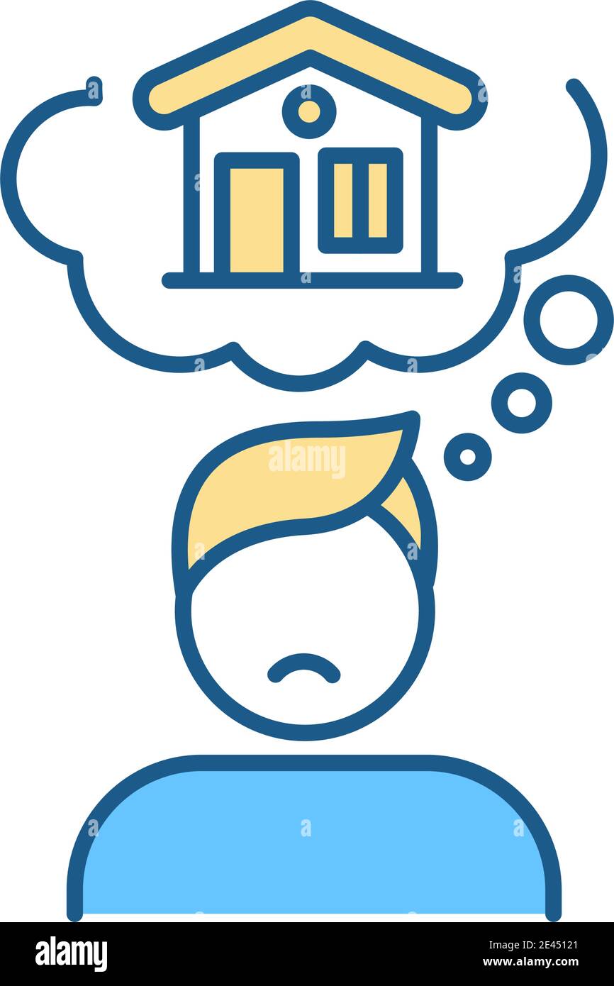 Homesickness RGB color icon Stock Vector Image & Art - Alamy