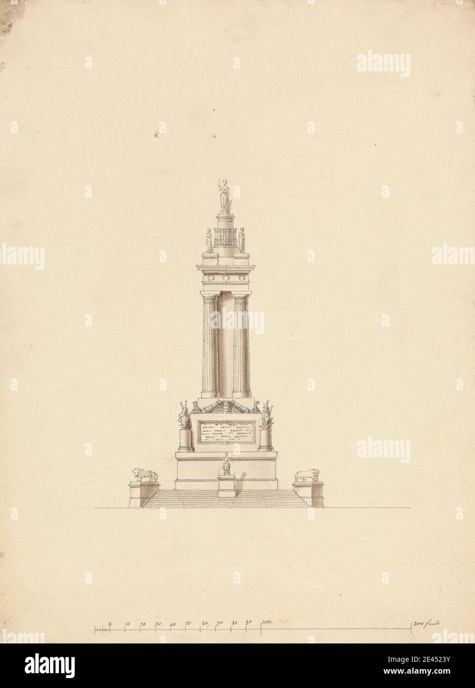 Charles Heathcote Tatham, 1772â€“1842, British, Design for a Naval ...