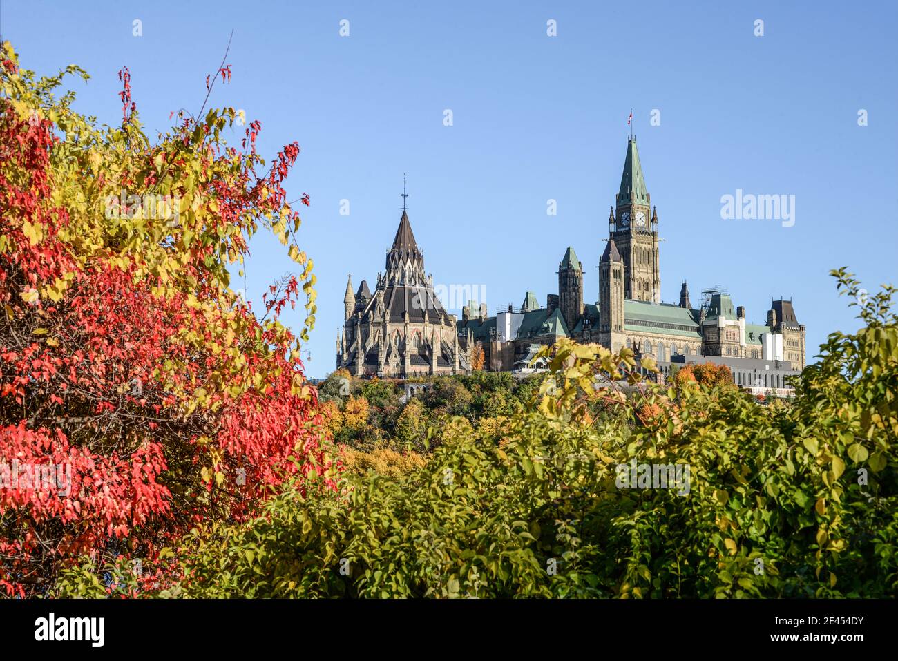 Parliament of Canada in fall Stock Photo