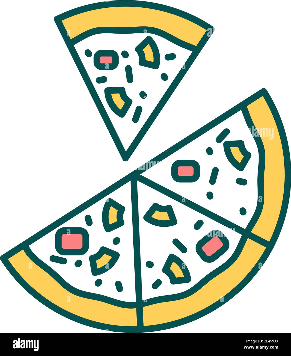 Delicious pizza RGB color icon Stock Vector Image & Art - Alamy