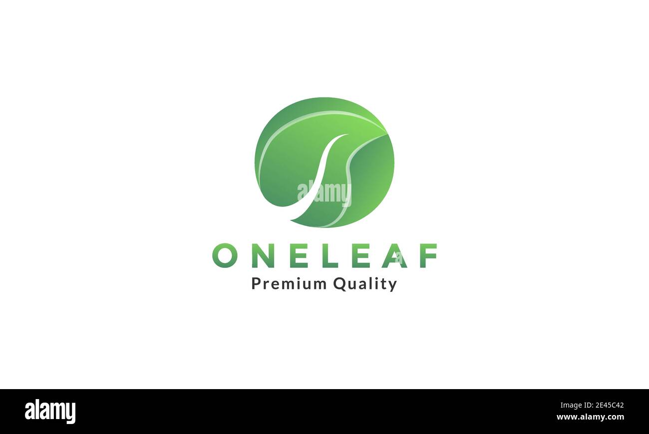 circle with leaf plant green logo symbol icon vector graphic design ...