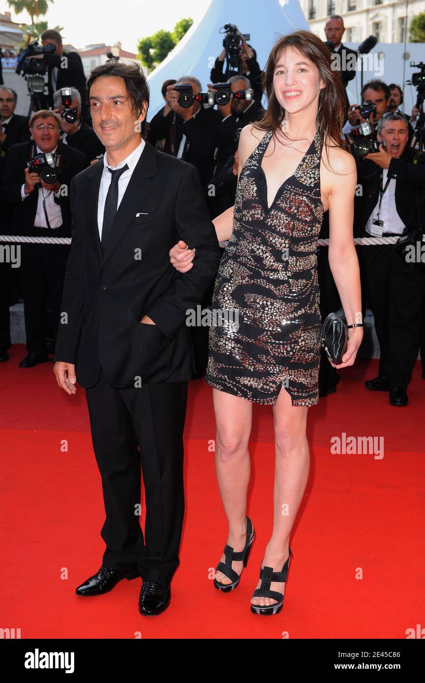 Charlotte Gainsbourg and Yvan Attal arriving for the screening of 'Coco  Chanel & Igor Stravinsky' presented hors competition and closing ceremony  of the 62nd Cannes Film festival held at the Palais des