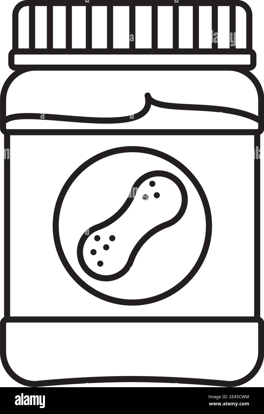 Peanut butter jar illustration Stock Vector Images Alamy