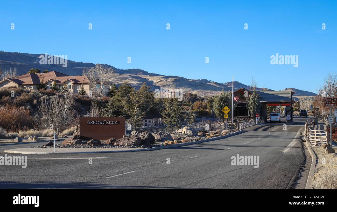 RENO, NEVADA, UNITED STATES Jan 13, 2021 A staffed security gate
