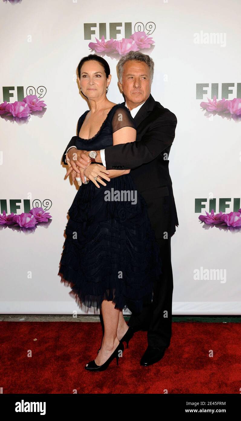 Dustin Hoffman, Lisa Gottsegen during the 37th annual FiFi awards