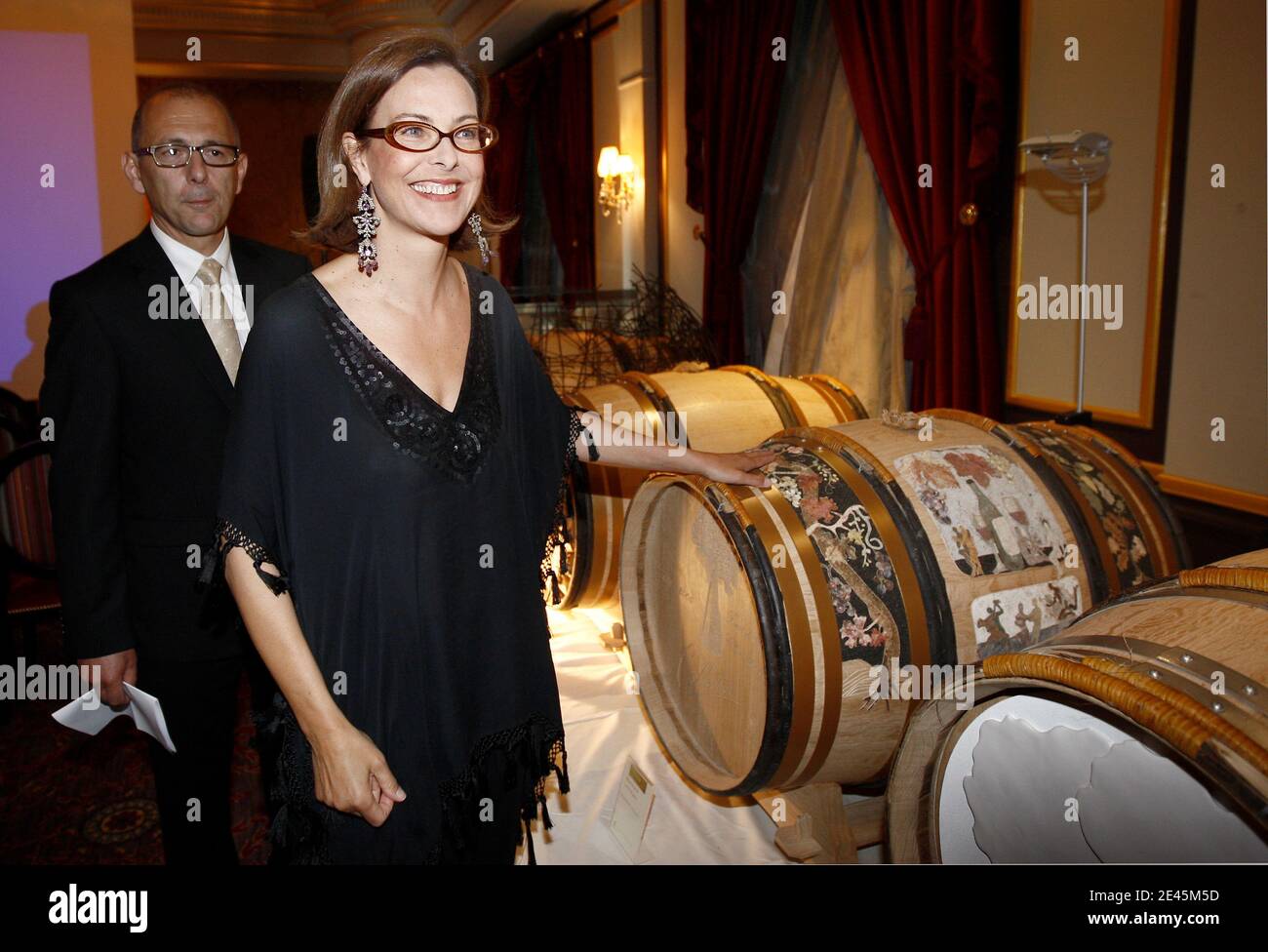 French Actress Carole Bouquet attends an wine auction to benefit charity association 'La voix de l'enfant' (The Child's Voice), in Bordeaux, southwestern France on June 2, 2009. Ten barrels manufactured from a 340-year-old oak and personalized by artists have been auctioned. Bouquet is the association's spokesperson. Photo by Patrick Bernard/ABACAPRESS.COM Stock Photo