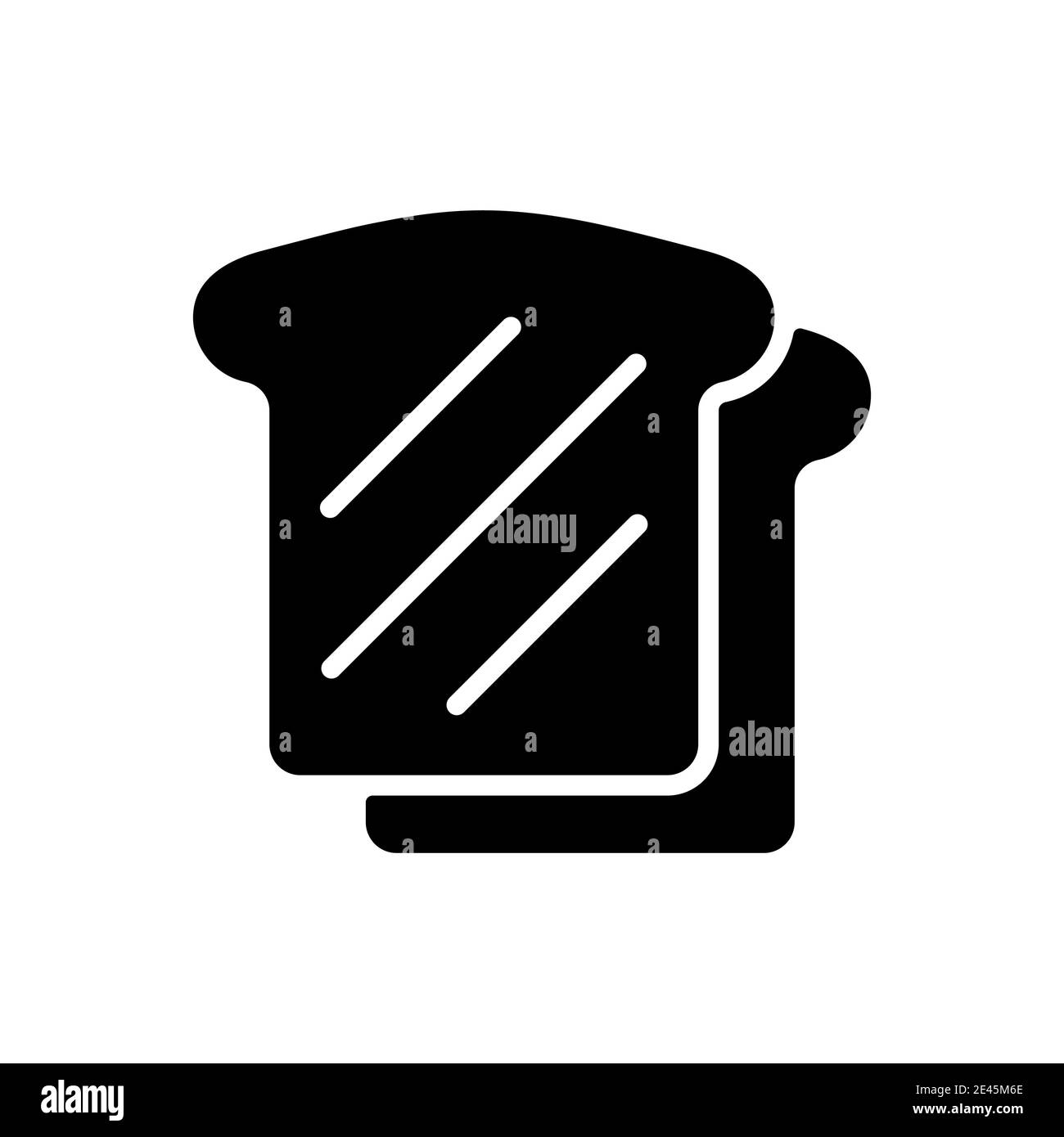 Bread, Toast vector glyph icon. Fast food sign. Graph symbol for cooking web site and apps design, logo, app, UI Stock Vector