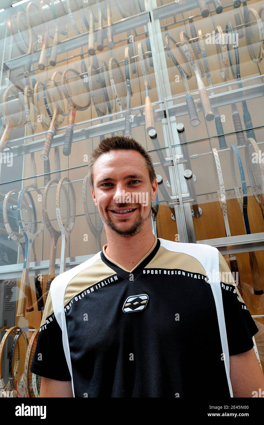 Sweden's Robin Soderling visits Roland Garros' museum during the French Tennis Open in Paris, France on June 3, 2009. Photo by Henri Szwarc/ABACAPRESS.COM Stock Photo