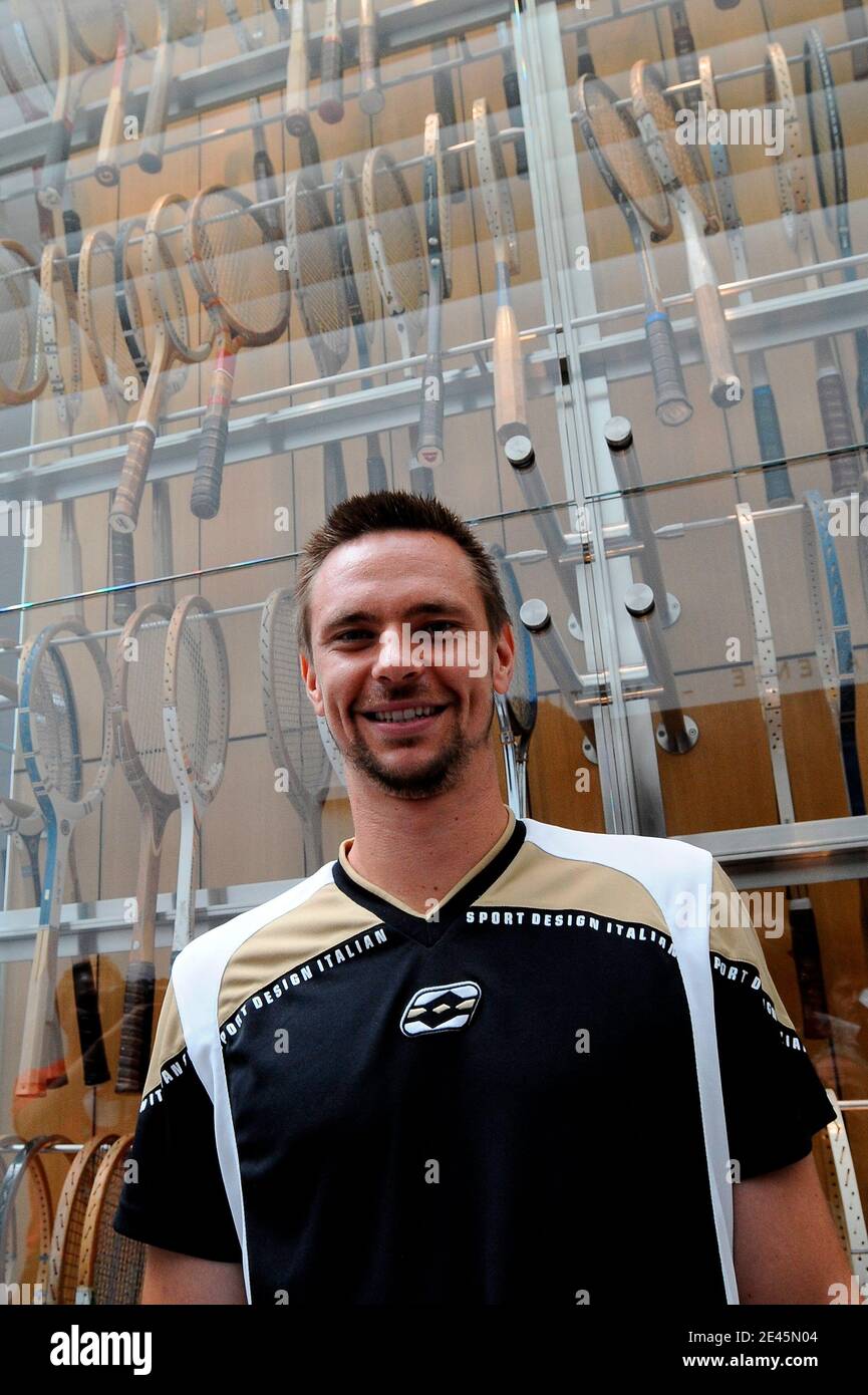 Sweden's Robin Soderling visits Roland Garros' museum during the French Tennis Open in Paris, France on June 3, 2009. Photo by Henri Szwarc/ABACAPRESS.COM Stock Photo