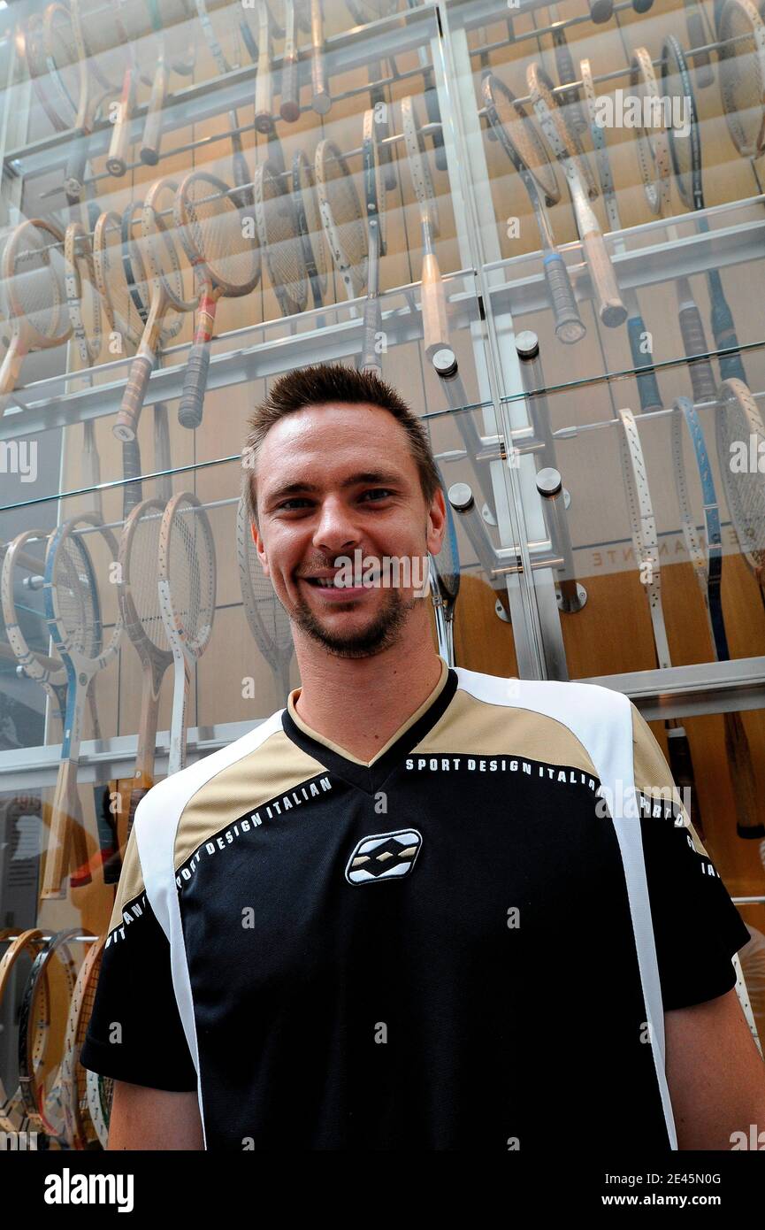 Sweden's Robin Soderling visits Roland Garros' museum during the French Tennis Open in Paris, France on June 3, 2009. Photo by Henri Szwarc/ABACAPRESS.COM Stock Photo