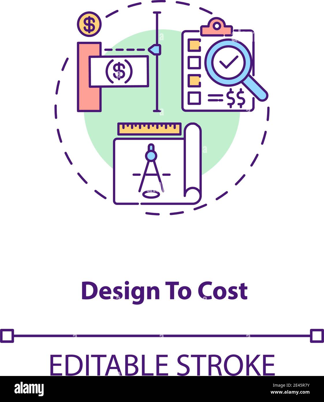 Design to cost concept icon Stock Vector Image & Art Alamy