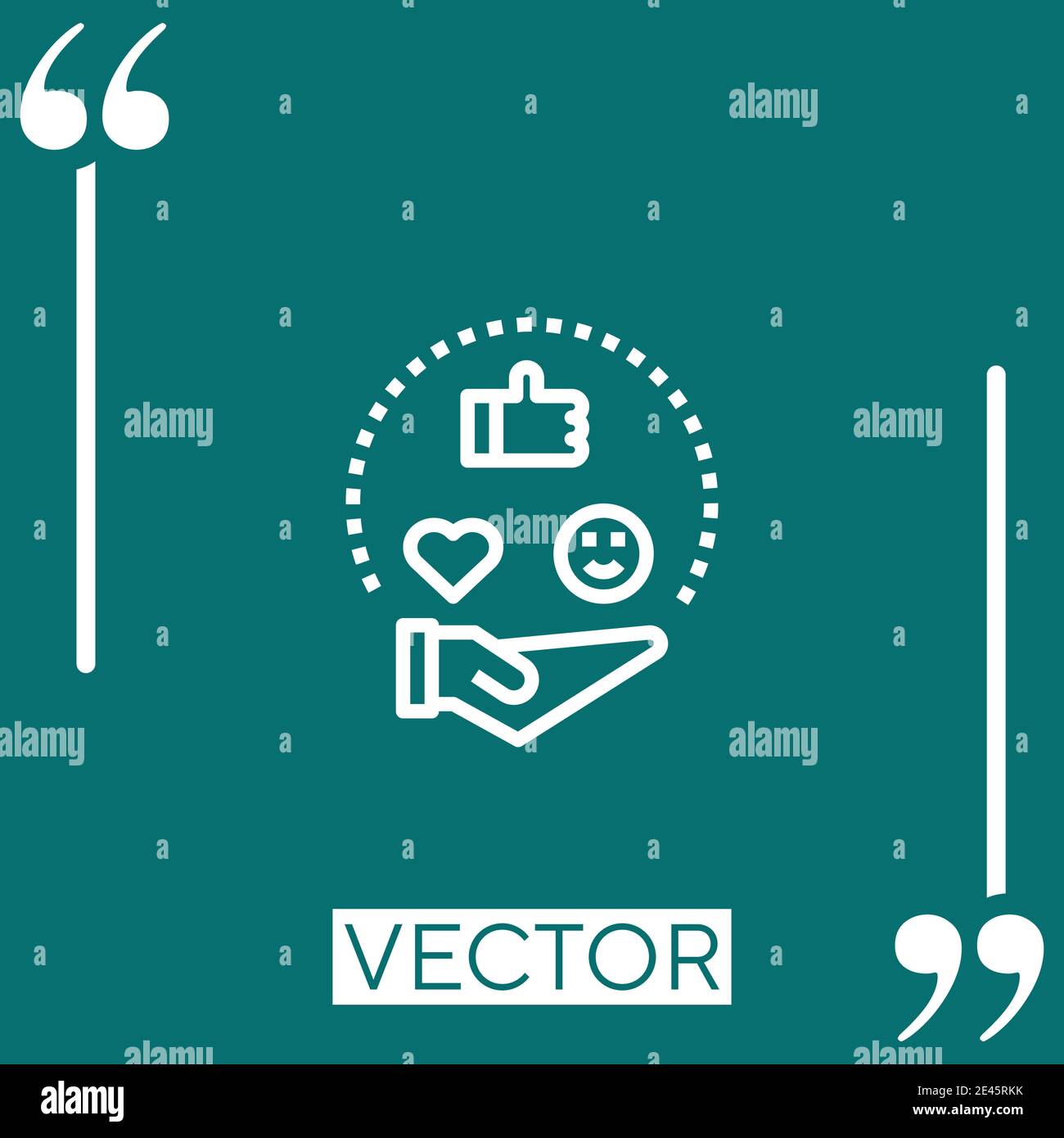 reaction vector icon Linear icon. Editable stroke line Stock Vector