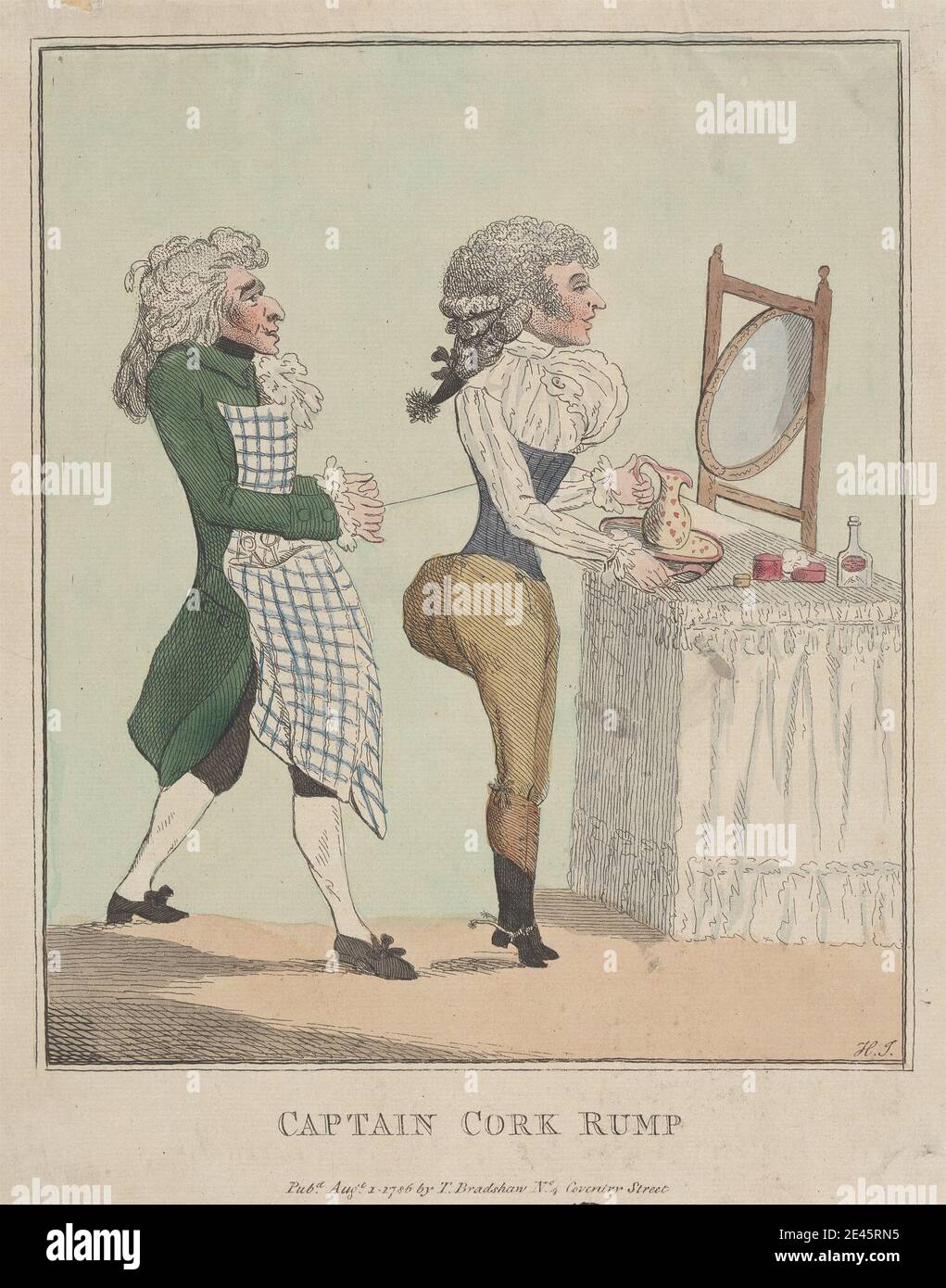 Print made by James Hook, ca. 1772â€“1828, British, Captain Cork Rump ...