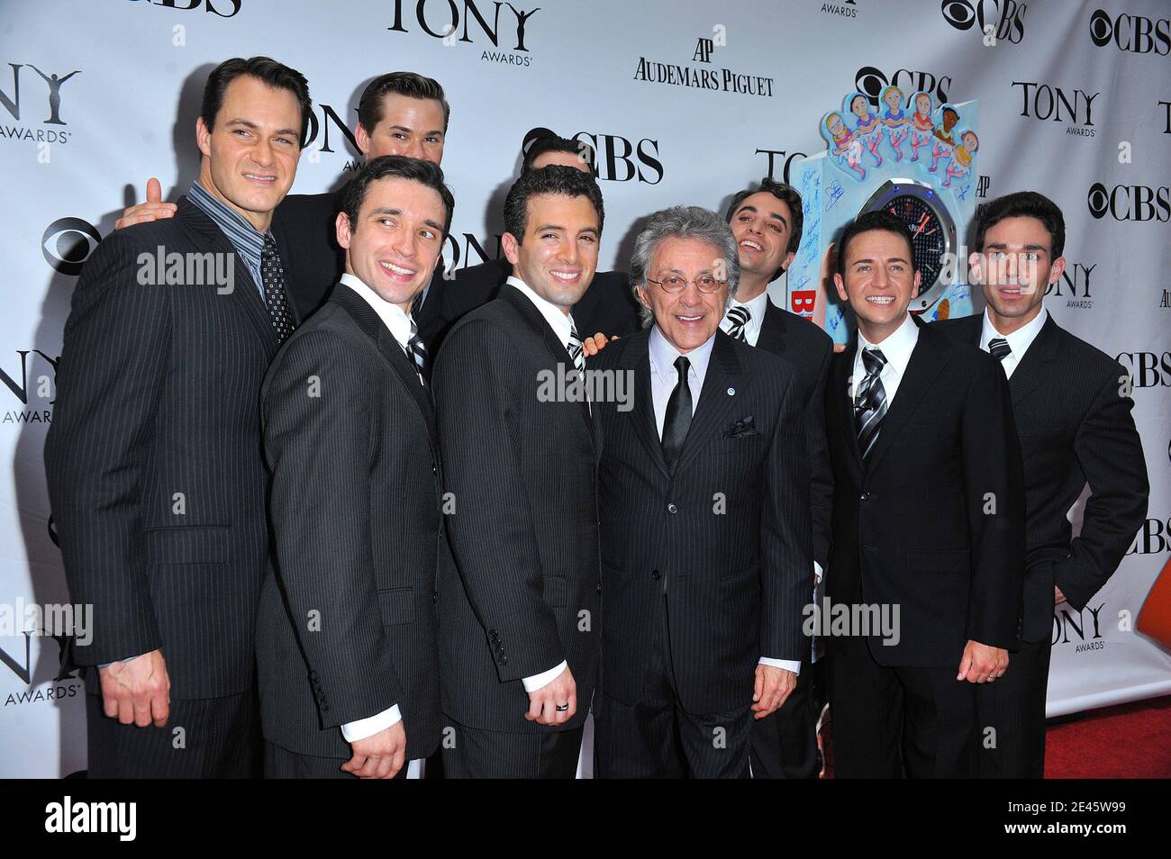 Frankie Valli and the cast of 'Jersey Boys' attend the 63rd Annual Tony  Awards at Radio City Music Hall in New York City, USA on June 7, 2009.  Photo by Gregorio Binuya/ABACAPRESS.COM (