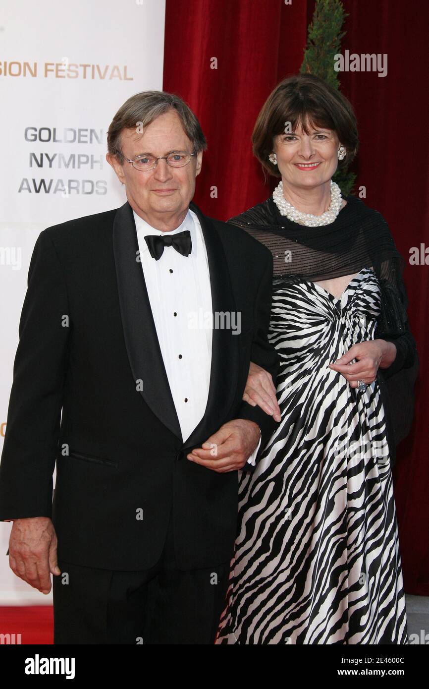 David McCallum and his wife arriving at the 49th Monte-Carlo TV Festival closing ceremony in Monaco on June 11, 2009. Photo by Denis Guignebourg/ABACAPRESS.COM Stock Photo