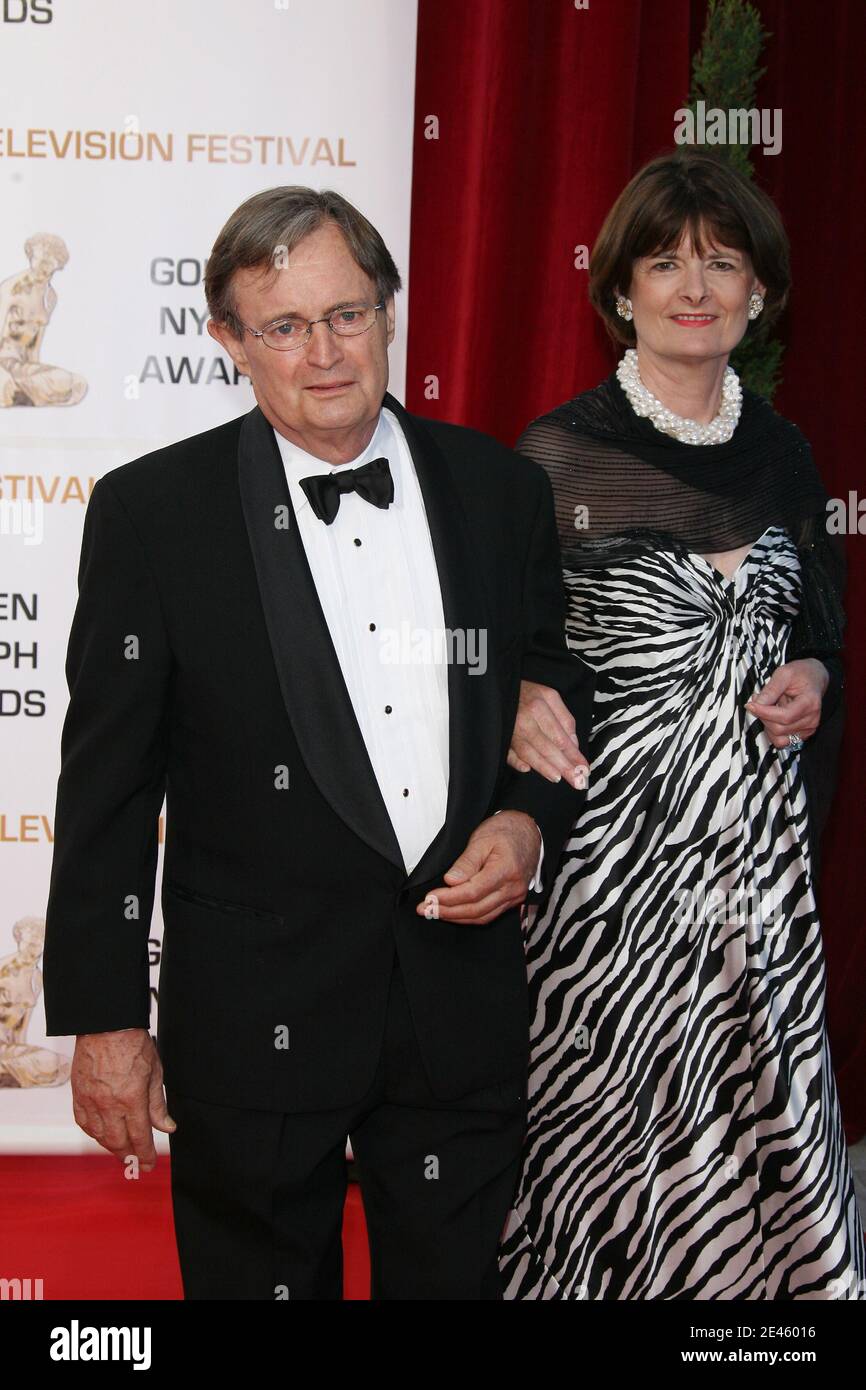 David McCallum and his wife arriving at the 49th Monte-Carlo TV Festival closing ceremony in Monaco on June 11, 2009. Photo by Denis Guignebourg/ABACAPRESS.COM Stock Photo