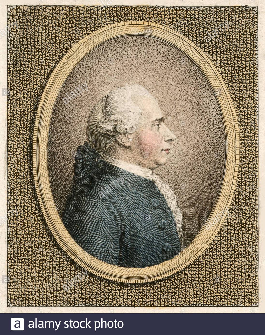 Silas Deane portrait, 1738 – 1789, was an American merchant, politician, and diplomat, and a supporter of American independence, vintage illustration from 1700s Stock Photo