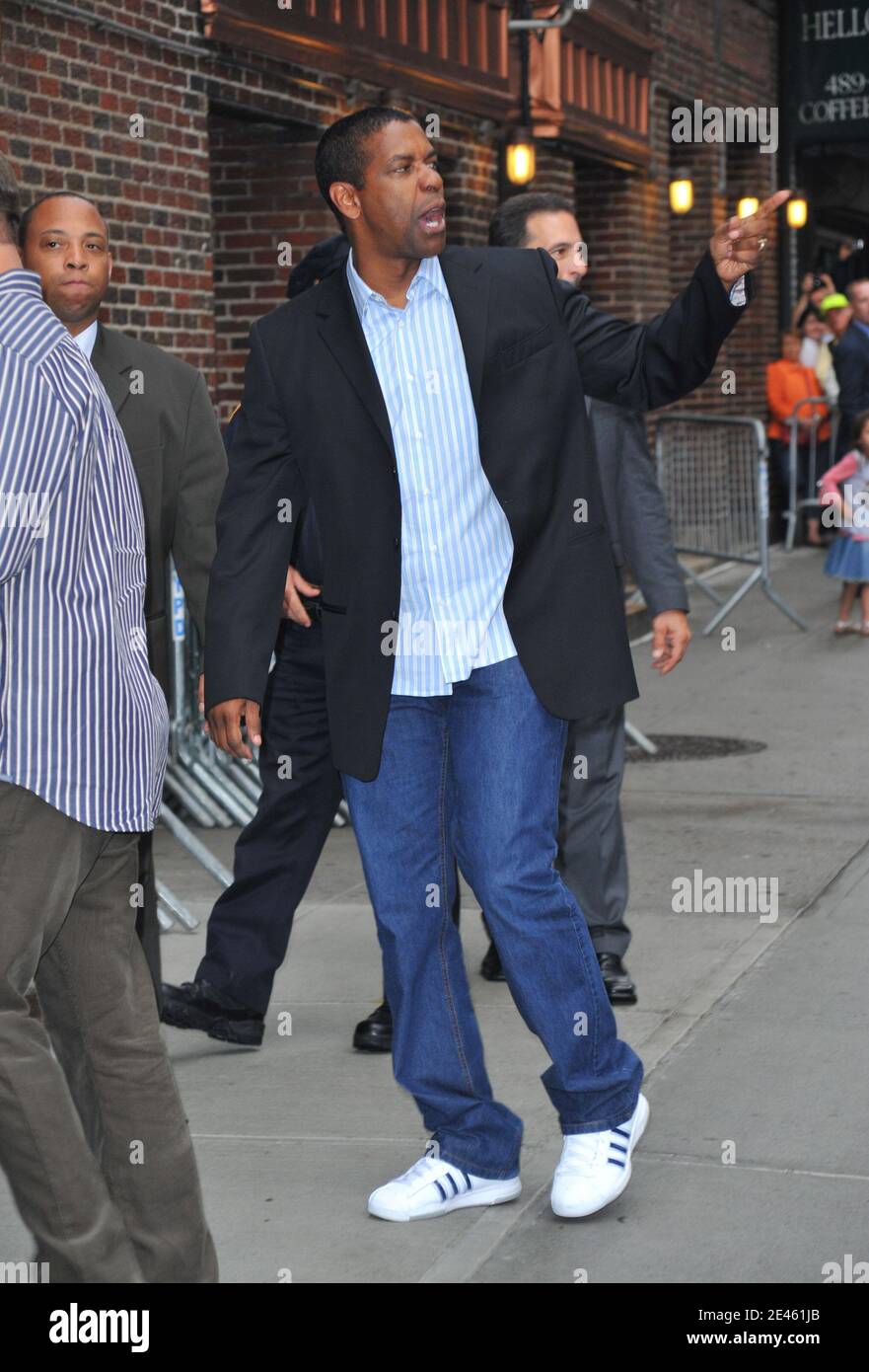 Actor Actor Denzel Washington attends a taping of 'The Late Show With ...