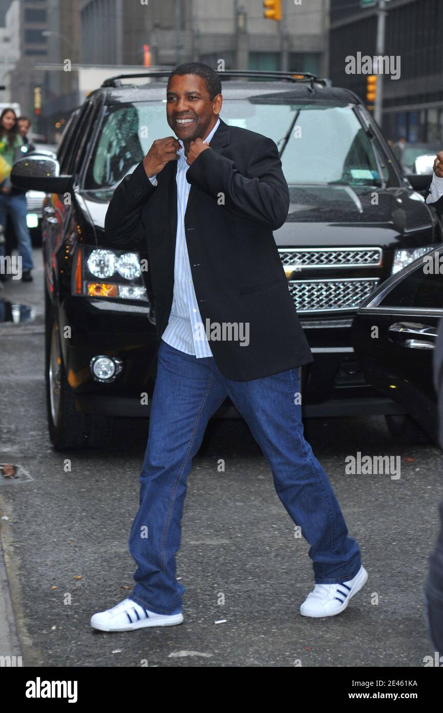 Actor Actor Denzel Washington attends a taping of 'The Late Show With ...
