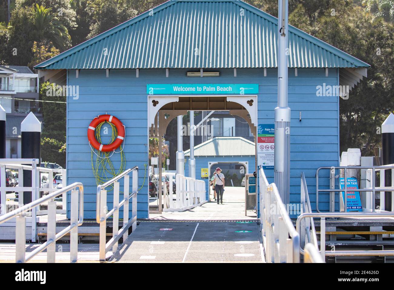 Palm Beach ferry wharf and jetty in Sydney,NSW,Australia on a summers day Stock Photo