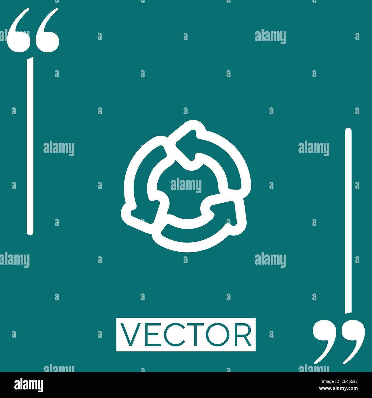 three counterclockwise arrows circle vector icon Linear icon. Editable stroke line Stock Vector