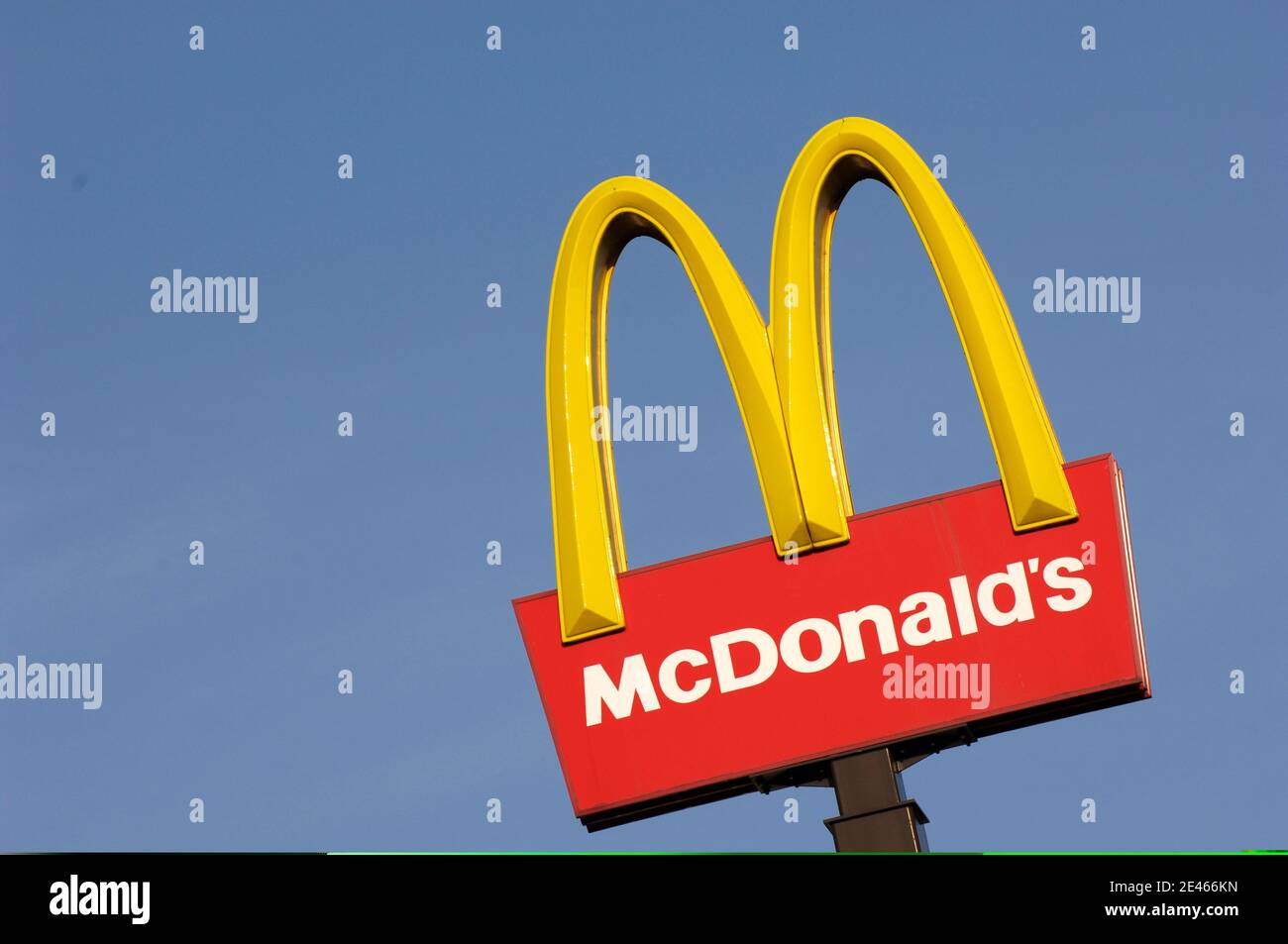 McDonald's sign board in France. Photo by Philippe Montigny/ABACAPRESS ...