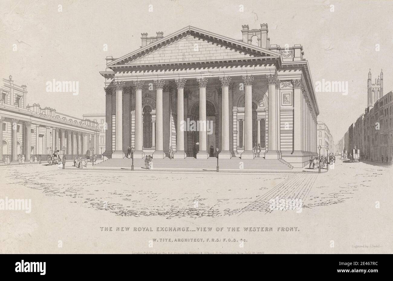 John Saddler, 1813â€“1892, British, The New Royal Exchange View of