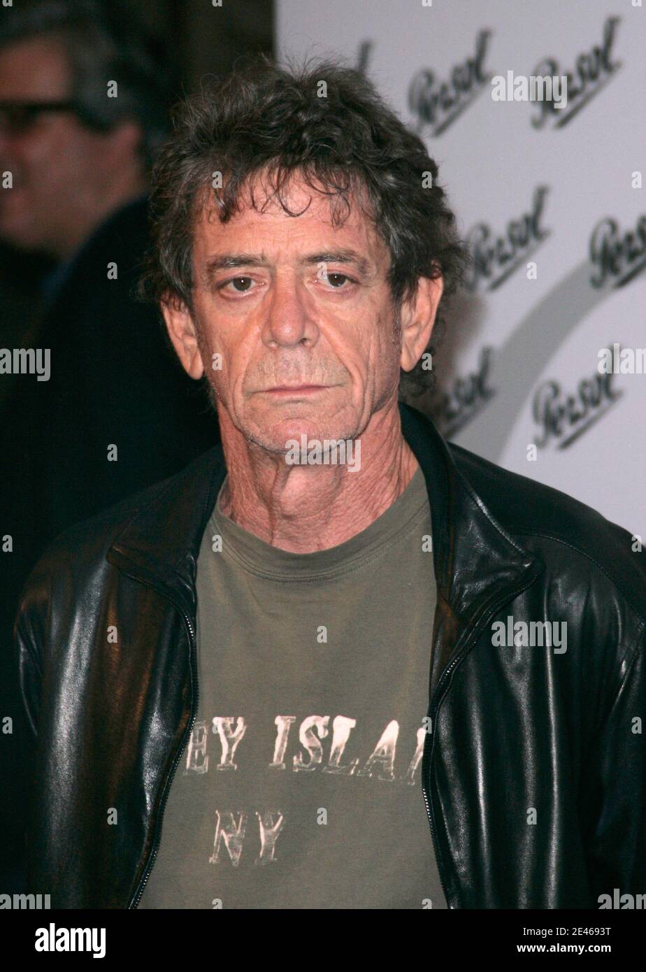 Singer Lou Reed arriving at the 'Incognito Design Exhibition' at the Whitney Museum of American Art in New York City, NY, USA on June 23, 2009. Photo by Donna Ward/ABACAPRESS.COM Stock Photo