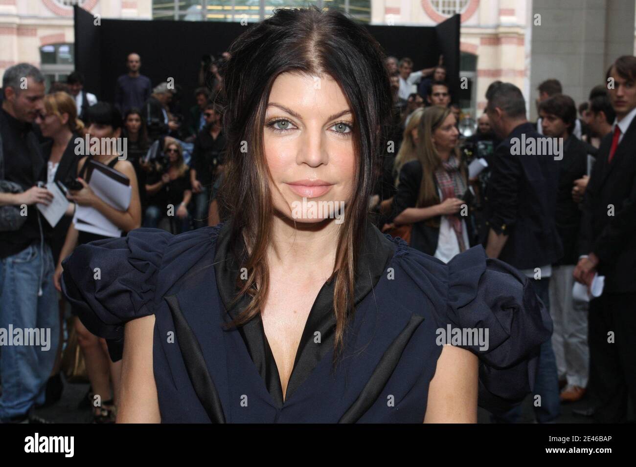 US singer Fergie from Black Eye Peas during Louis Vuitton the men's  2009-2010 spring-summer ready to wear (French PAP) collection show held at  'Le 104 Centquatre' in Paris, France, on Juin 25