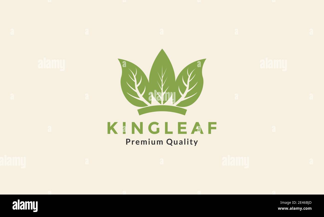 crown leaf plant gardening logo symbol icon vector graphic design Stock ...