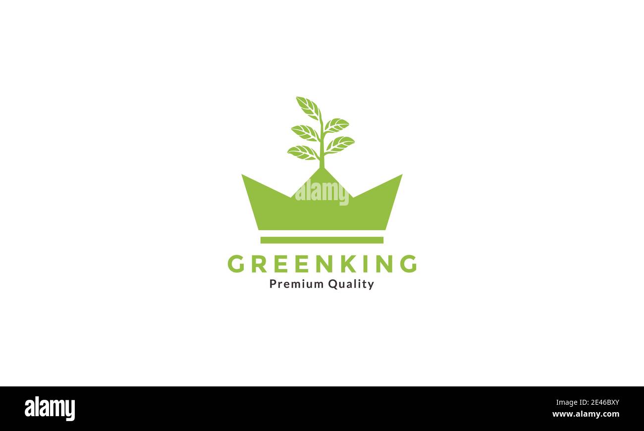 crown leaf plant gardening logo symbol icon vector graphic design Stock ...